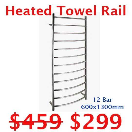 12 Bar Heated Towel Rail Round