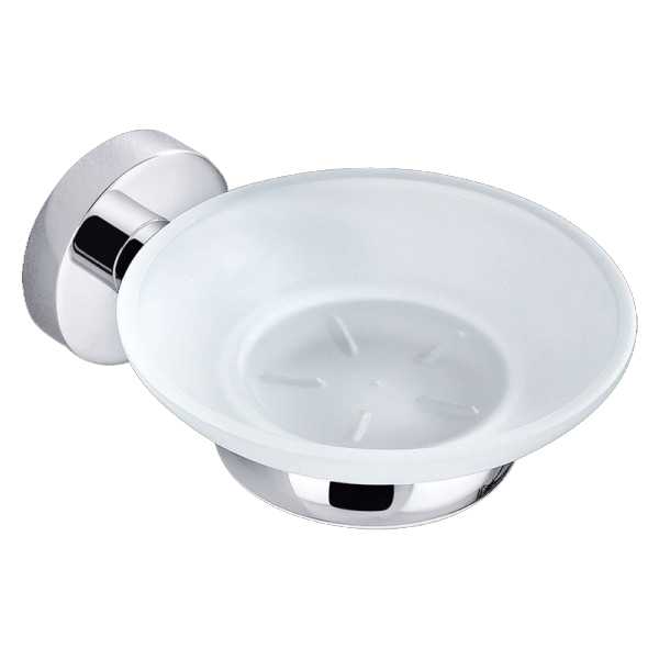 Round Glass Soap Dish (Chrome) 400 Series
