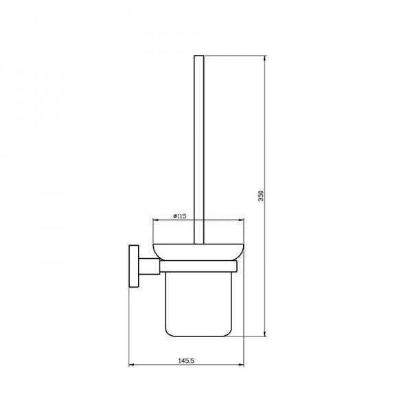 Round Toilet Brush Holder (Chrome) 400 Series 2