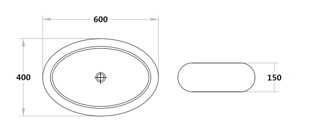600x400mm Round Above Counter Basin 2