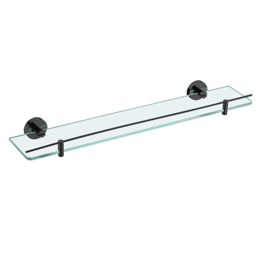 500mm Glass Shelf (Matte Black) 400 Series