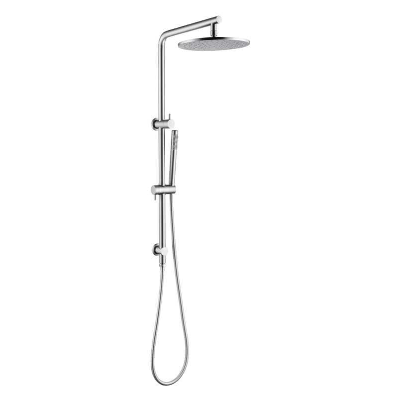 8'' Right Angle Round Chrome Shower Station Top Inlet
