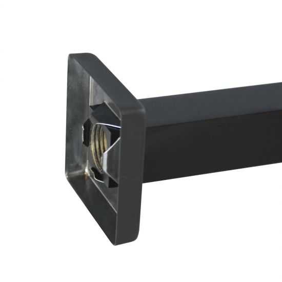 Square Black Wall Mounted Shower Arm 400mm 2