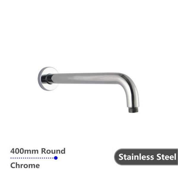 300mm Chrome Round Wall Shower Arm