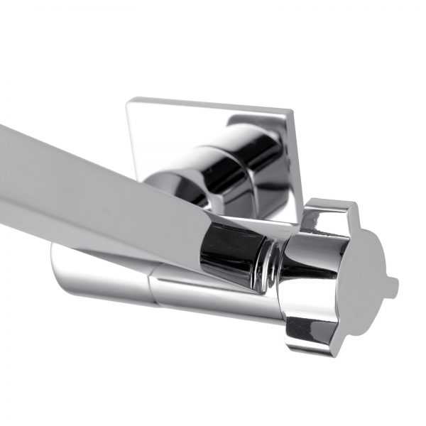 Square Chrome Swivel Wall Mounted Shower Arm 3