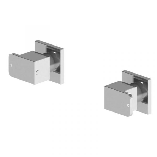 WAHLEN 10 Chrome Square Wall Top Assemblies