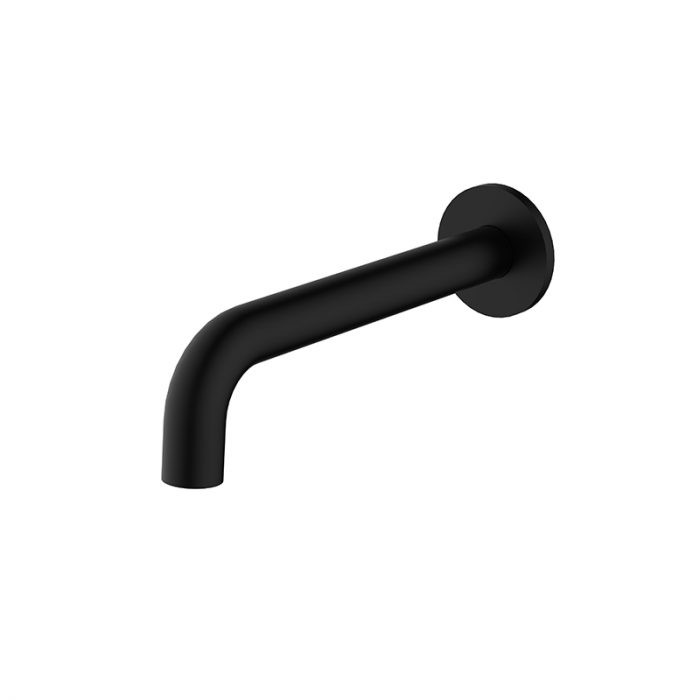 RUND Black Curved Wall Spout (200mm)