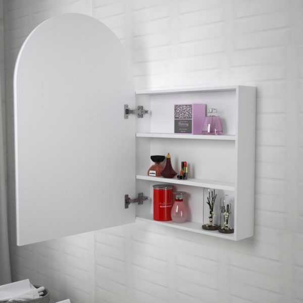 ARCHIE Matte White Designer Shaving Cabinet 2