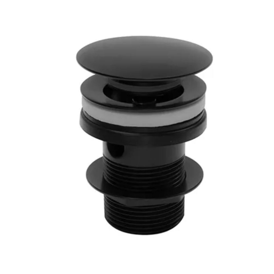 INSPIRE Black 32mm Mushroom Pop-Up Waste with Overflow