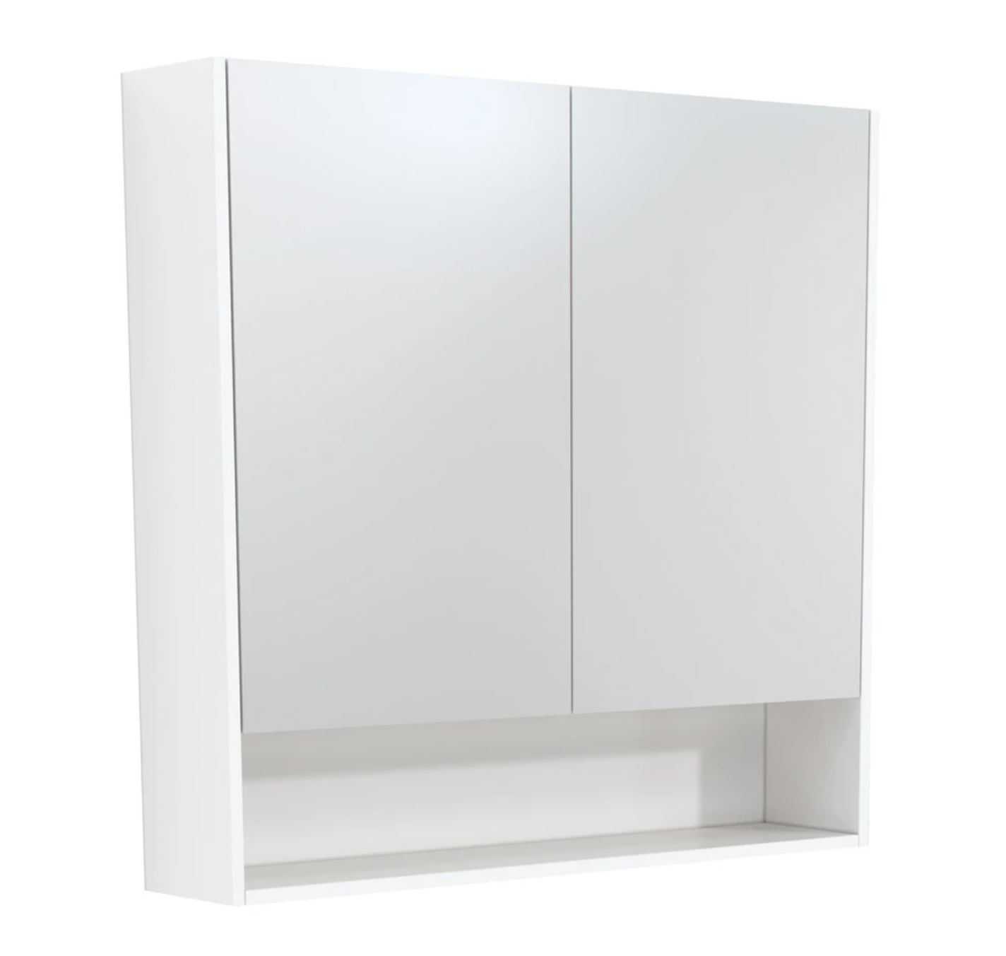 900mm Matte White Shaving Cabinet with Shelf