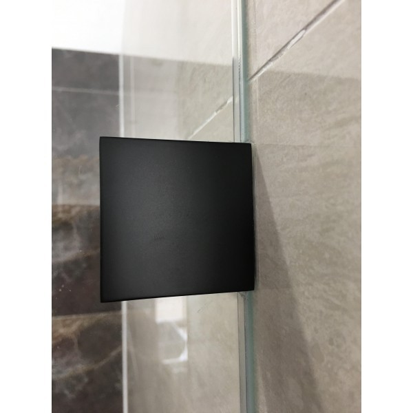 MATTE BLACK Frameless Fixed Panel Showerscreen 2