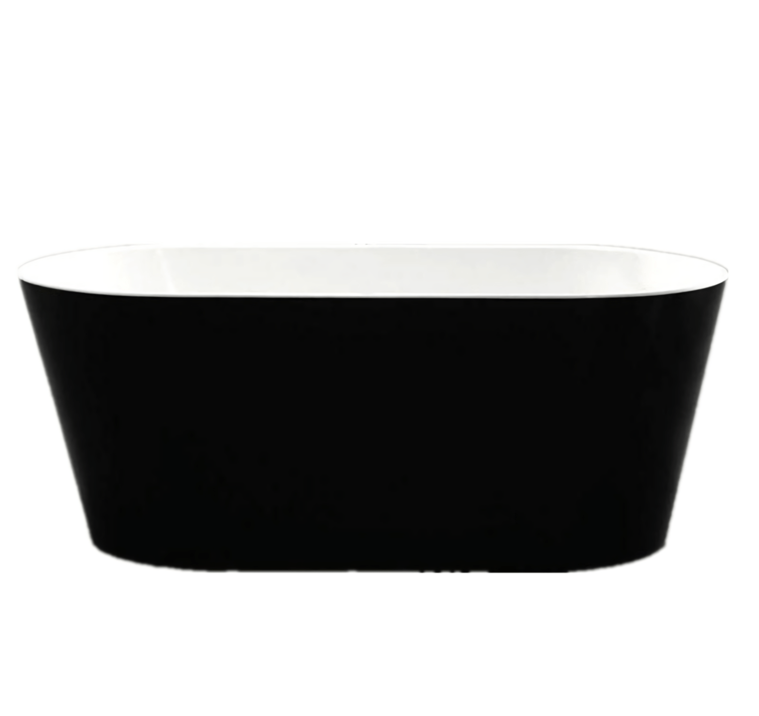 1500/1700mm OVIA Gloss Black and White Bathtub