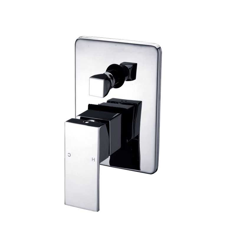 ECKIG Chrome Wall Mixer with Diverter