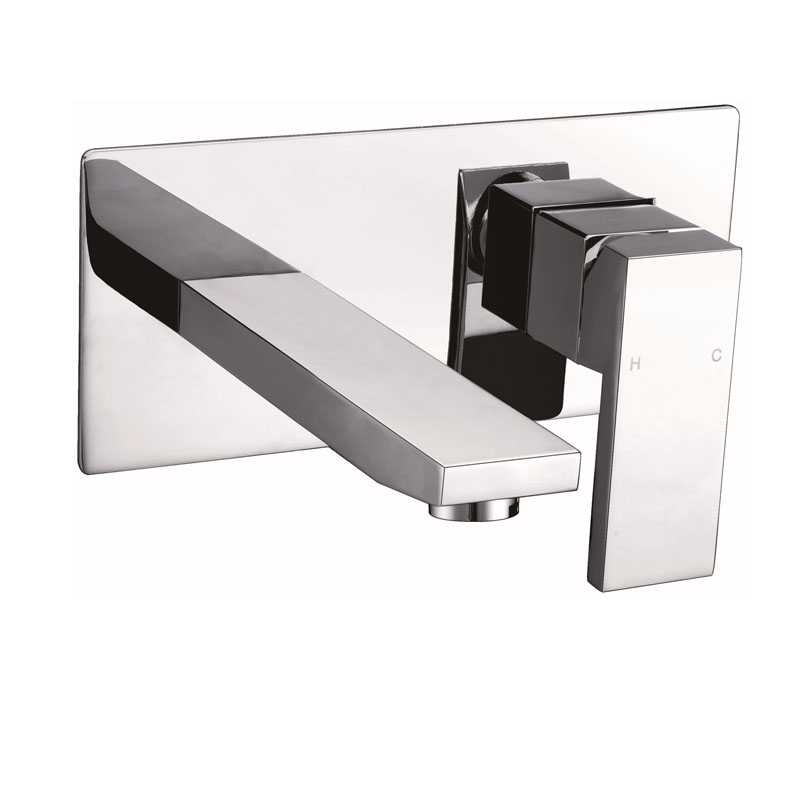 ECKIG Chrome Wall Mixer with Spout