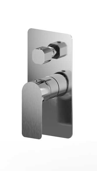 LUXUS Brushed Nickel Wall Mixer with Diverter