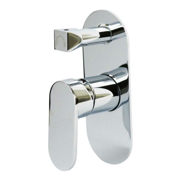 OVAL Chrome Wall Mixer with Diverter