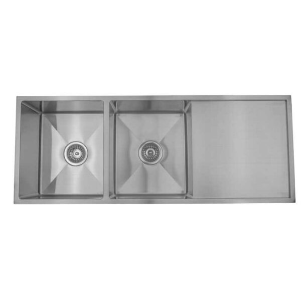 ARCKO LUX 1140mm Double Bowl Sink with Drainer