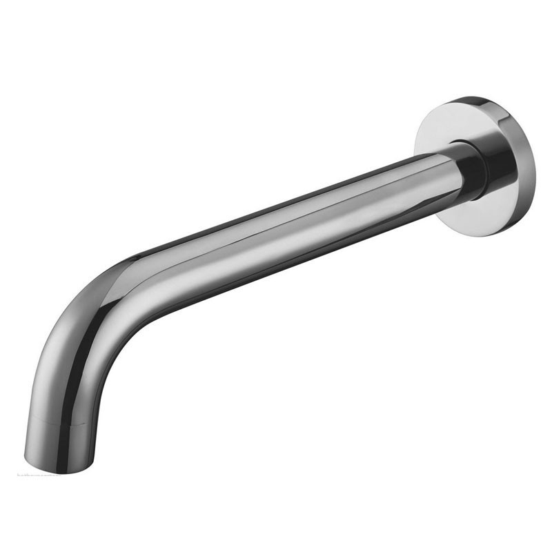 RUND Chrome Curved Wall Spout (200mm)