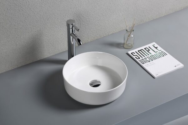 360mm Round White Above Counter Basin 5