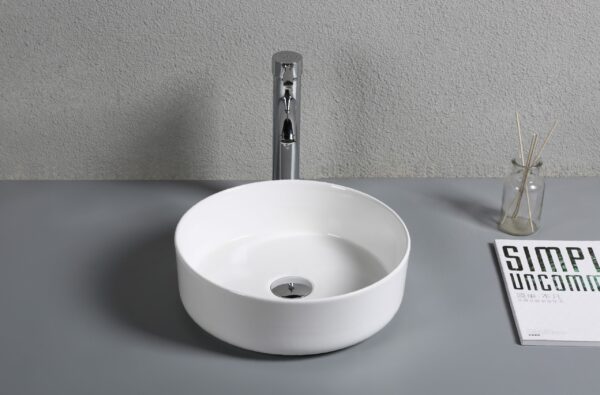 360mm Round White Above Counter Basin 4