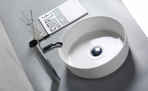 360mm Round White Above Counter Basin 3