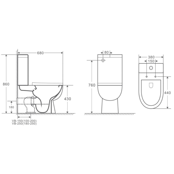 MOI Rimless Toilet Suite 2