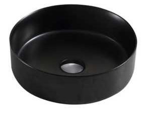 Matte Black Ceramic Round Basin