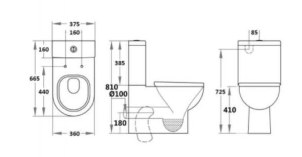 MERCURY Back To Wall Toilet Suite 2