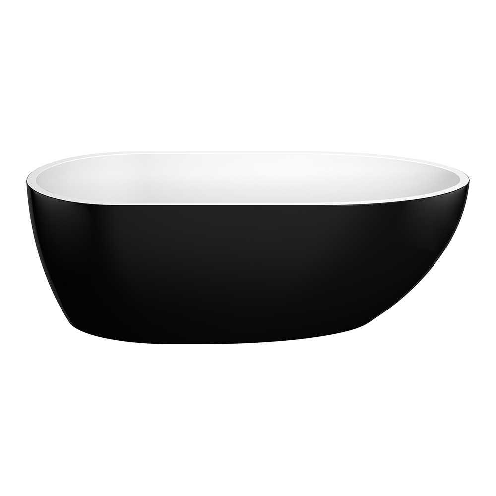 VEDA 1690mm Black and White Freestanding Bathtub
