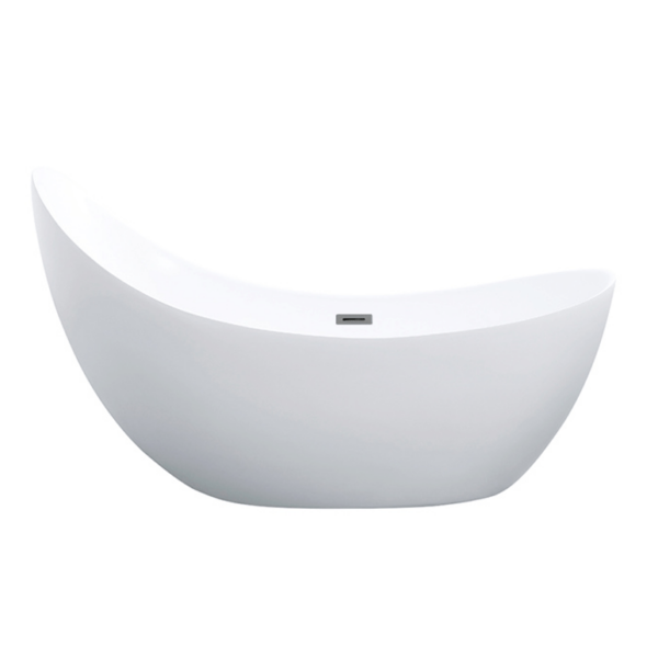POSH 1680mm Matte White Freestanding Bathtub