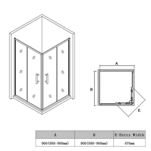 Semi-Frameless Corner Sliding Door 3