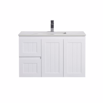 900mm ACACIA Slim Matte White Waterproof  Wall Hung Vanity