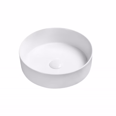 360 x 360 x 120mm Matte White Round Above Counter Basin