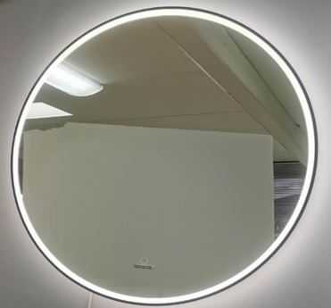 LED Round Black Framed Mirror (600-900mm)
