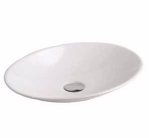 510 x 350 x 95mm Gloss White Oval Above Counter Basin