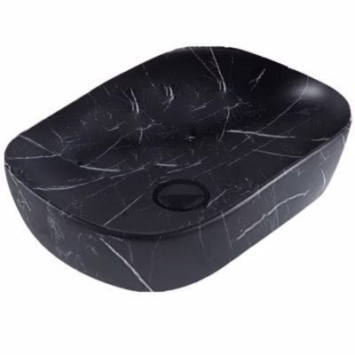 460 x 320 x 135mm Matte Black Marble Basin