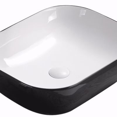 505 x 405 x 140mm Gloss White Square and Basin