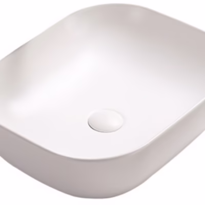 490 x 395 x 150mm Matte White Square Basin