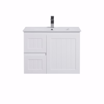 750mm ACACIA Slim Matte White Waterproof  Wall Hung Vanity