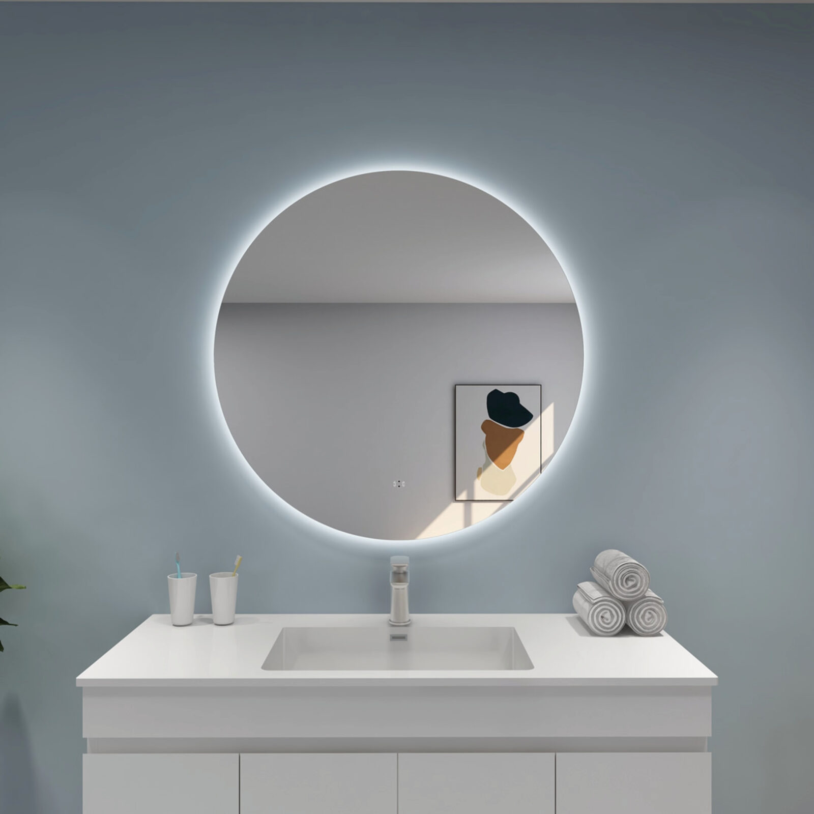 Touchless Round LED Backlit Mirror(600-900)mm