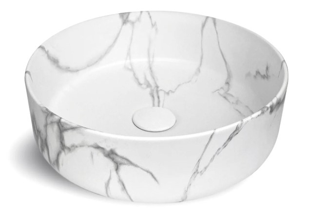 360mm Radius Round Carrara Marble Basin