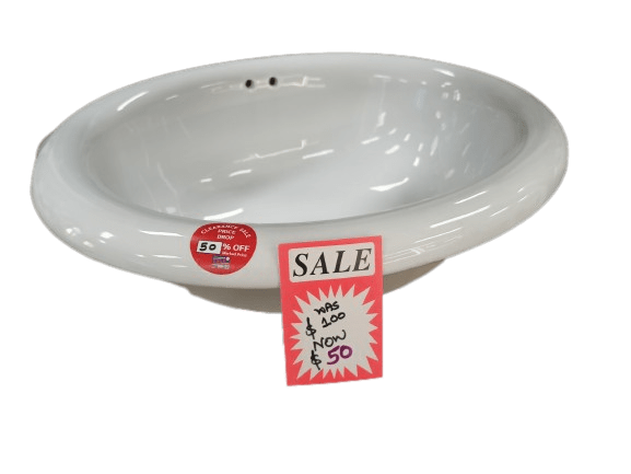 Clearance Special OVAL BASIN 50% OFF