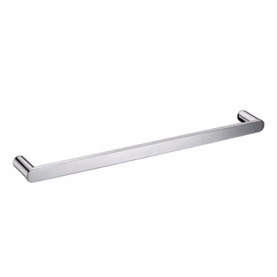 SS RUND Chrome 800mm Single Towel Rail