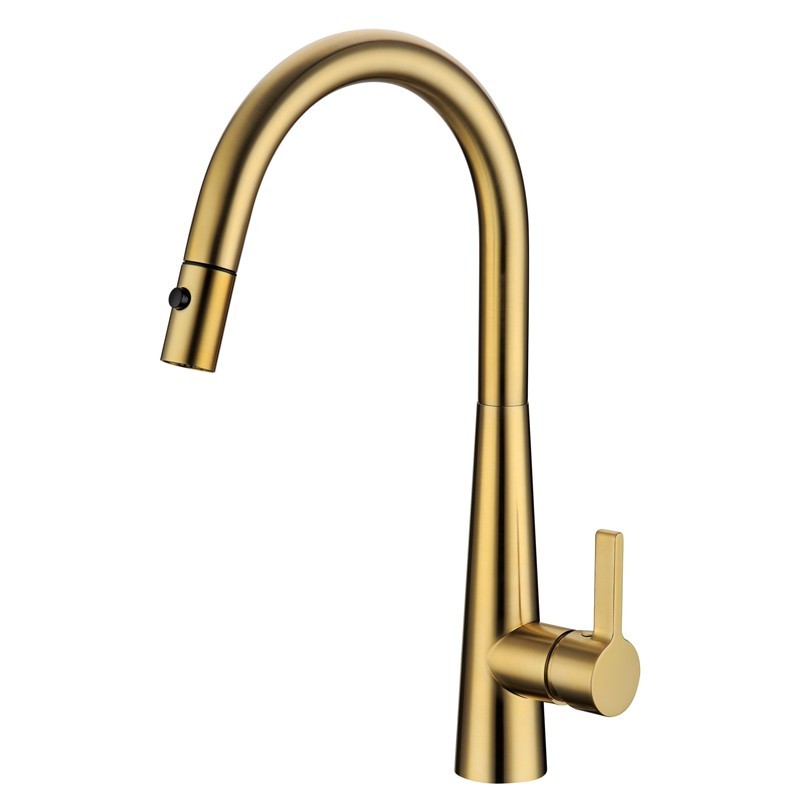 Otus Lux Pull Out Sink Mixer BRUSHED GOLD
