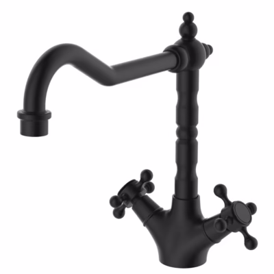 LILLIAN Shepherds Crook Sink Mixer (Matte Black)