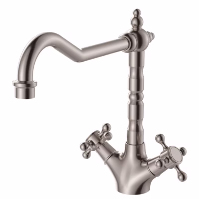 LILLIAN Shepherds Crook Sink Mixer (Brushed Nickel)