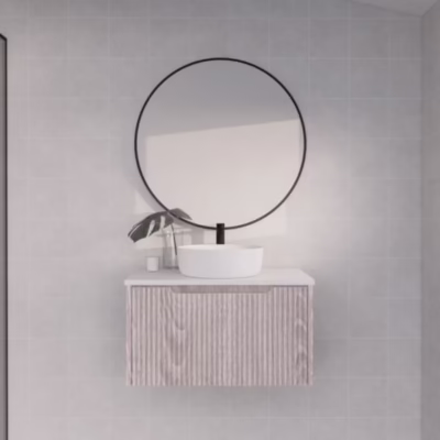 750mm VIENNA White Oak Wall Hung Vanity