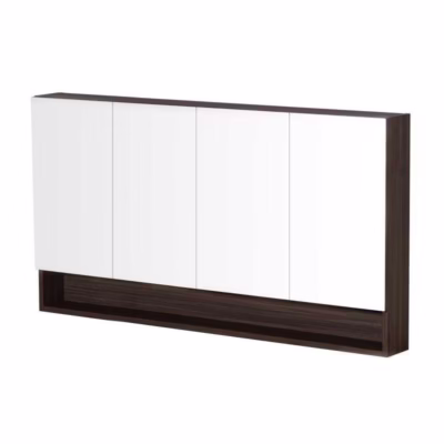 STELLA 1500mm PVC Walnut Shaving Cabinet with Shelf