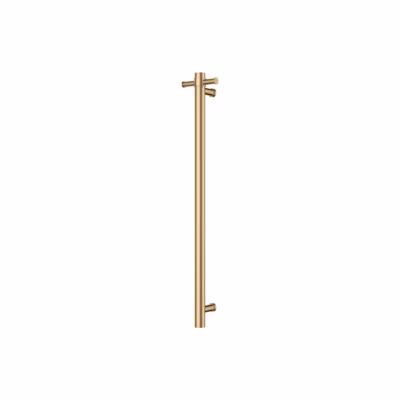 Ravello Brushed Gold Vertical Heated Towel Rail