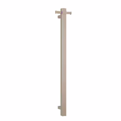 Santorini Brushed Nickel Vertical Heated Towel Rail
